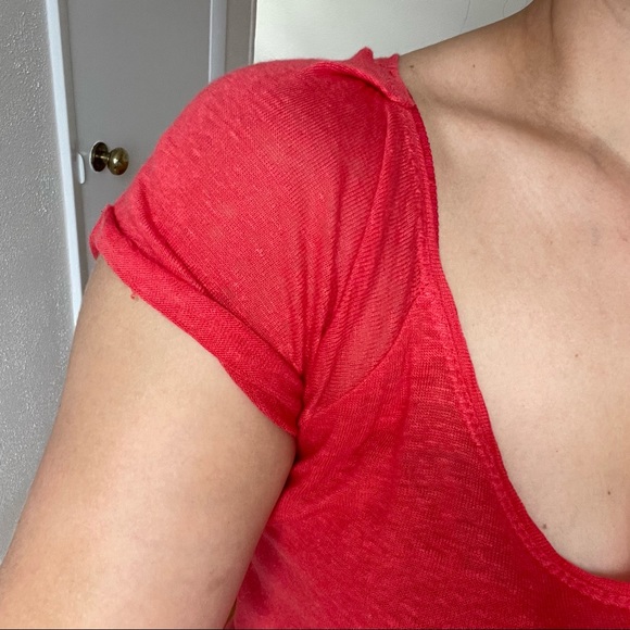 Zara Red Linen Top - Picture 5 of 8